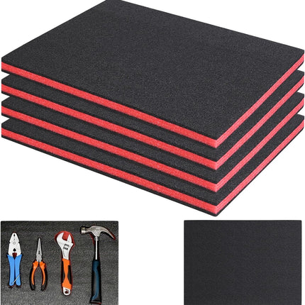 4 Pcs Tool Box Foam, 16 x 12 x 1 Inch Polyethylene Storage Sheets