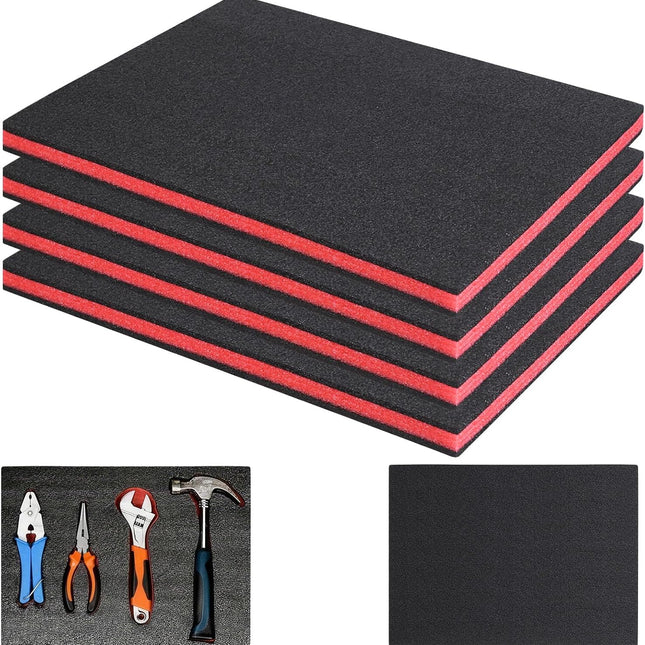 4 Pcs Tool Box Foam, 16 x 12 x 1 Inch Polyethylene Storage Sheets