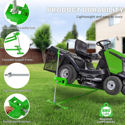 880 Lbs Capacity Telescopic Lift Jack – Foldable Design with Hand Crank & Electric Handle