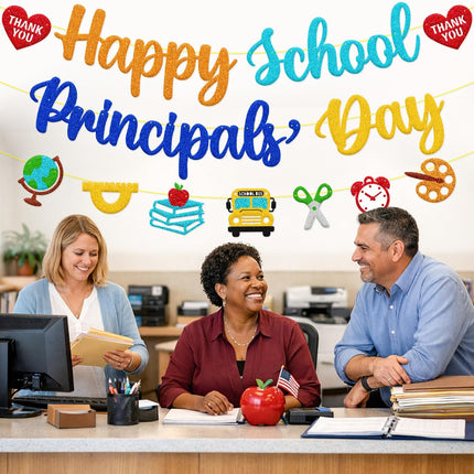 HomeChef ChefDelHogar Happy School Principals' Day Banner, Principal Appreciation Decorations — Kitchen & Home