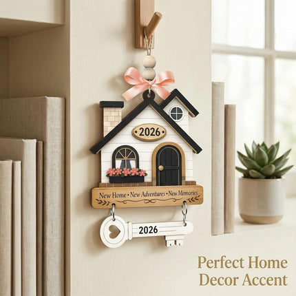 New Home Ornament 2026, 4 x 4 Inch Hanging Housewarming Gift