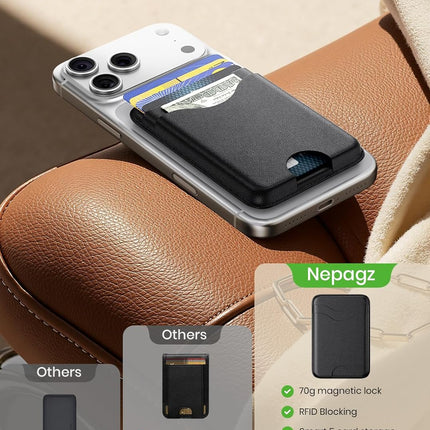 SourceToHome FuenteACasa For MagSafe Wallet, 5-Card Holder with RFID Blocking — Home & Lifestyle
