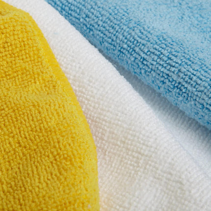 Microfiber Cleaning Cloths, 16 x 12 Inch, Blue White Yellow, Pack of 24
