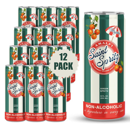SourceToHome FuenteACasa Virgin Amalfi Spritz (12-Pack) – Bittersweet Orange Non-Alcoholic Spritz — Home & Lifestyle