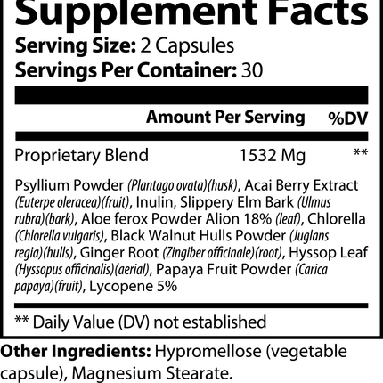 USA CALI Acai Berry Cleanse detox supplement bottle with acai berry extract