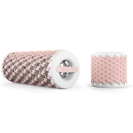 Retractable Massage Roller size comparison showing portable compact form