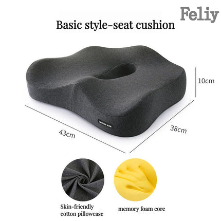 Memory foam office chair cushion with removable washable seat cover