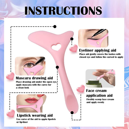 2x Silicone Eyeliner Makeup Stencil product packaging and accessory contents