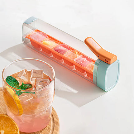 Ice Cube Maker Handle Tray close-up of durable BPA-free tray material