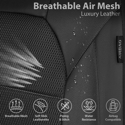 DriveForge ForjaRuta CAR PASS Universal Leather Two Front Seat Covers,Sport seat Covers fits Most — Auto & Moto