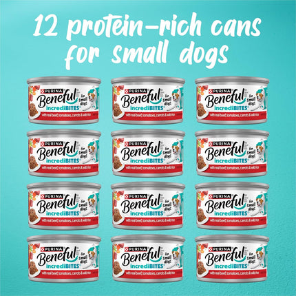 Beneful Small Breed Wet Dog Food in Gravy, IncrediBites With Real Beef — Pet Supplies