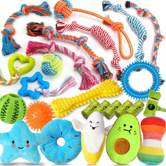 Zeaxuie 25 Pack Dog Chew Toys - full set overview