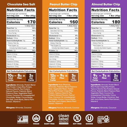 Clean Plant Protein Bars - Chocolate Lovers Variety, 12 Count