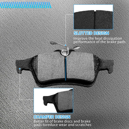 Semi-Metallic D1095 Rear Brake Pad Set