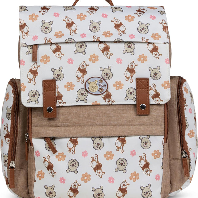 16-Inch Diaper Bag Backpack with Changing Pad and Insulated Bottle Holders