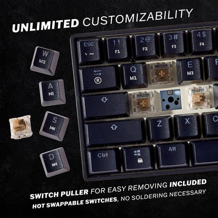 61-Key RGB Wired Mechanical Gaming Keyboard for PC/Mac