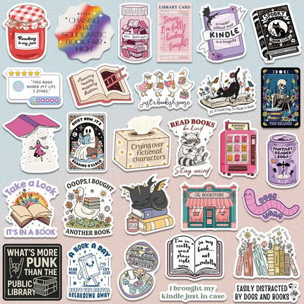 300 PCS Holographic Book Stickers for Readers