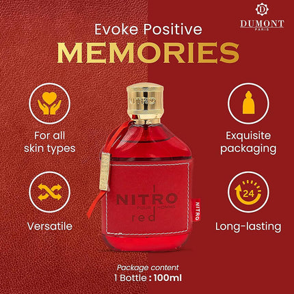 Nitro Red 3.4 Fl Oz Eau de Parfum for Men