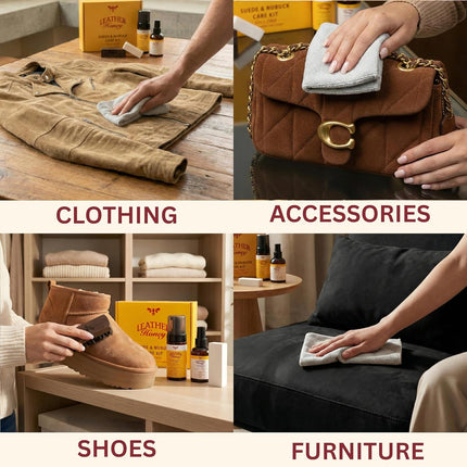 Suede & Nubuck Care Kit with Cleaner, Protector, Brush & Eraser