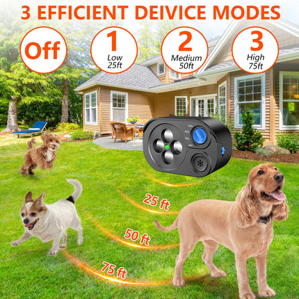 MODUS 2026 rechargeable bark box ultrasonic anti barking device side angle view