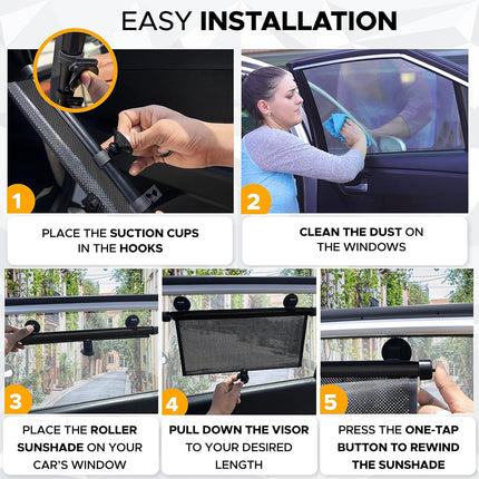 Car Window Shades 4 Pack for Baby & Toddler