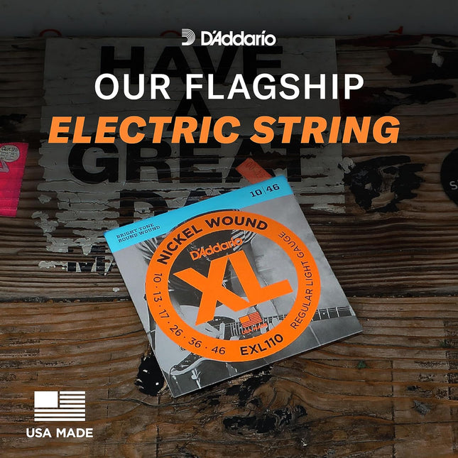 XL Nickel Electric Guitar Strings, Regular Light 10-46, 3-Pack