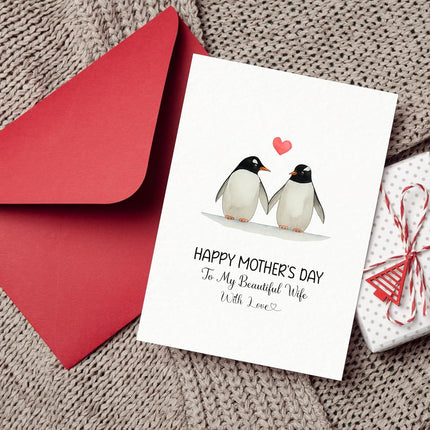 SourceToHome FuenteACasa Mothers Day Card for Wife – Happy Mother's Day To My Beautiful Wife — Home & Lifestyle
