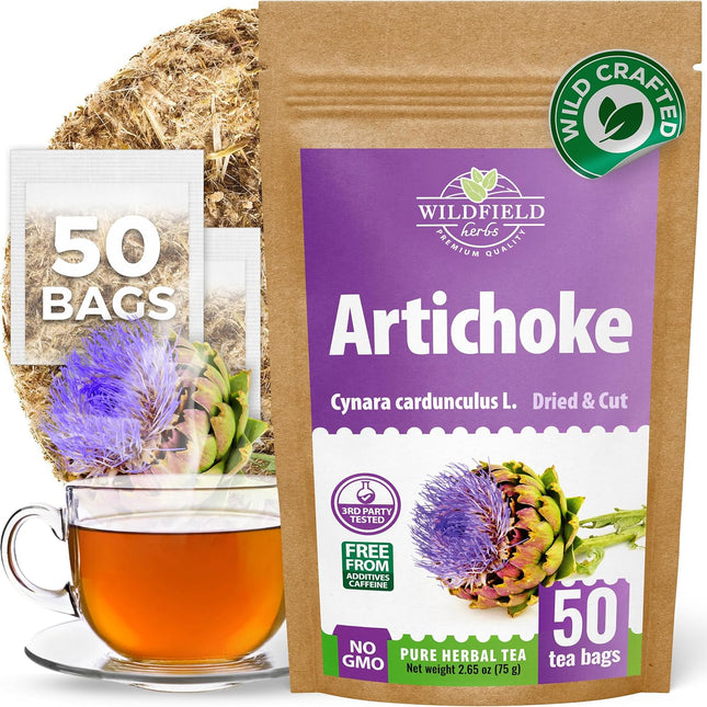 50 Count Artichoke Leaf Herbal Tea Bags