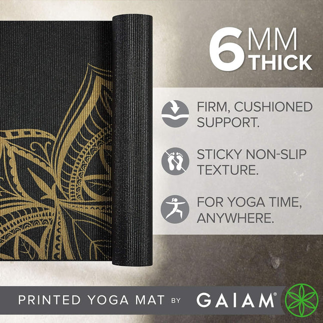 Gaiam Yoga Mat - being used for yoga practice