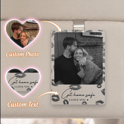 Personalized Car Visor Clip with Custom Photo and Message