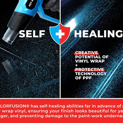 Gloss Cosmic Blue Dry Apply PPF Vinyl Car Wrap Roll - 1 ft x 5 ft