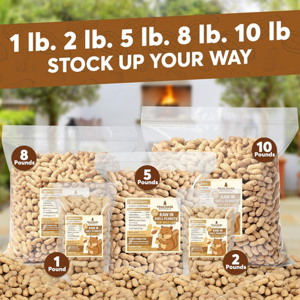 3 lb Raw In-Shell Peanuts for Squirrels, Birds and Wildlife