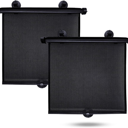 Car Side Window Retractable Sun Shade, 2 Pack, 15 in x 17 in