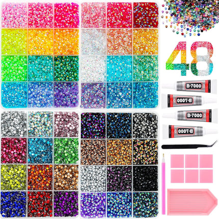 SourceToHome FuenteACasa 32000Pcs Resin Flatback Rhinestones for Bedazzling Kit with 4 Pcs B7000 — Home & Lifestyle
