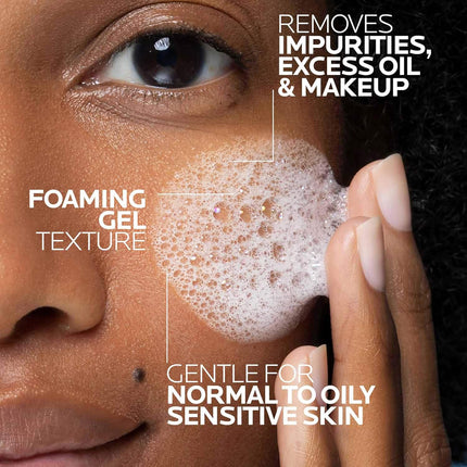 Oil-Free Purifying Foaming Facial Cleanser with Niacinamide + Ceramides, 400 ml
