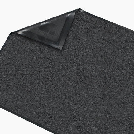Platinum Series Indoor Wiper Floor Mat, Rubber with Nylon Carpet, 6' x 14', Grey