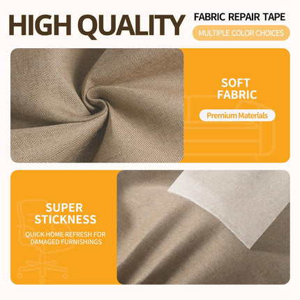 Self-Adhesive Fabric Repair Tape, Beige 4 x 80 Inch