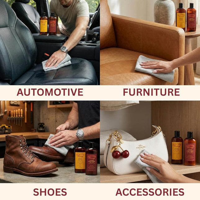 Leather Conditioner for Auto, Furniture, Shoes, Purses and Tack - 8 fl oz