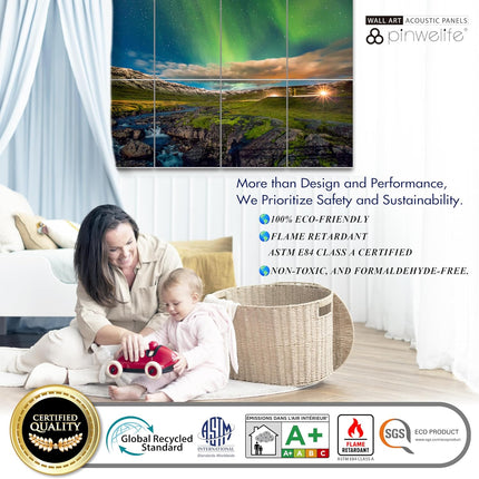 Masterpiece Acoustic Art Panels, 8-Pack 12" x 16" Sound Absorbing Wall Art Panels