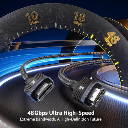 HDMI 2.1 Cable 6.6 ft, 8K 60Hz and 4K 120Hz
