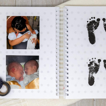 LittleNest NidoPequeño Twin Baby Memory Book - Hardcover First Year Album Customized with Babies' — Baby & Toddler