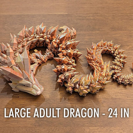 12-Inch Articulated Multicolor 3D Printed Dragon