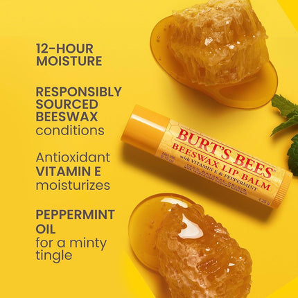 100% Natural Moisturizing Lip Balm - Original Beeswax