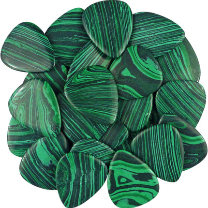 SourceToHome FuenteACasa Green Malachite Stone Guitar Or Bass Pick - 3.0 mm Ultra Heavy Gauge — Home & Lifestyle