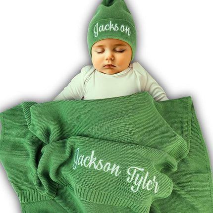 Personalized GOTS Organic Baby Swaddle Blanket