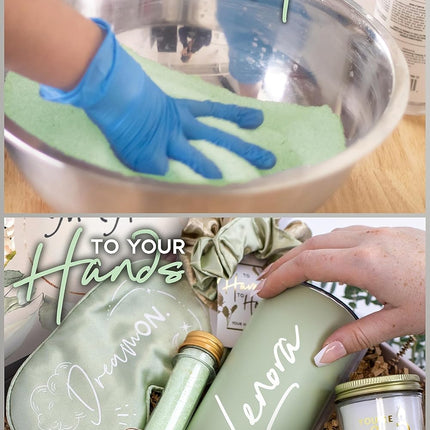 HomeChef ChefDelHogar Sincerely, Me Personalized Bridesmaid Proposal Gift with Sage Luxe Bath Spa Set — Kitchen & Home