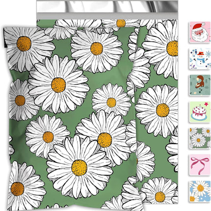 Chrysanthemum Poly Mailers 10x13 Inch, 100 Pcs