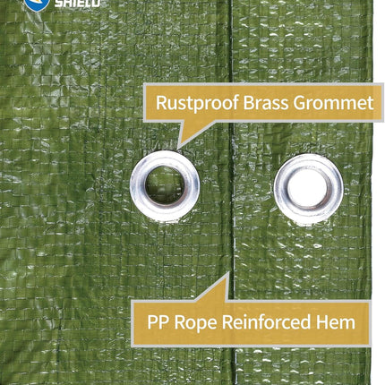 Green 6x8 Waterproof Poly Tarp Cover, 5 Mil