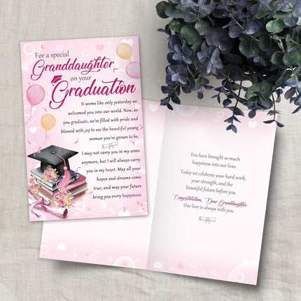 SourceToHome FuenteACasa Graduation Card for Granddaughter, Heartfelt Granddaughter Graduation Card — Home & Lifestyle