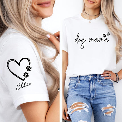 Personalized Dog Mom Sweatshirt with Pet Name Sleeve